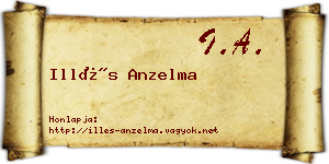 Illés Anzelma névjegykártya